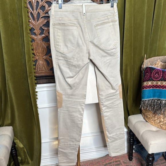 Beige and Tan Patchwork Pants - Picture 5 of 7